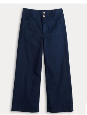 LC Lauren Conrad Wildflower Super High Rise Wide Leg Crop Pants Navy Size 14